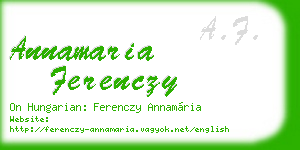 annamaria ferenczy business card